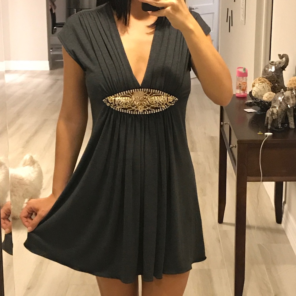 Sky tunic / dress. Jeweled tigers