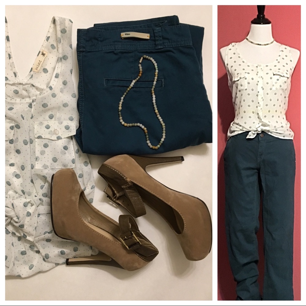 Dark Green Pilcro Jeans