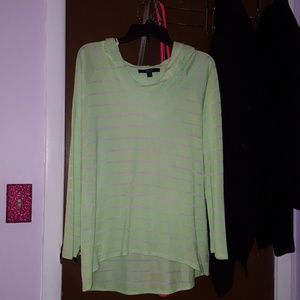Neon Green shirt with hoodie