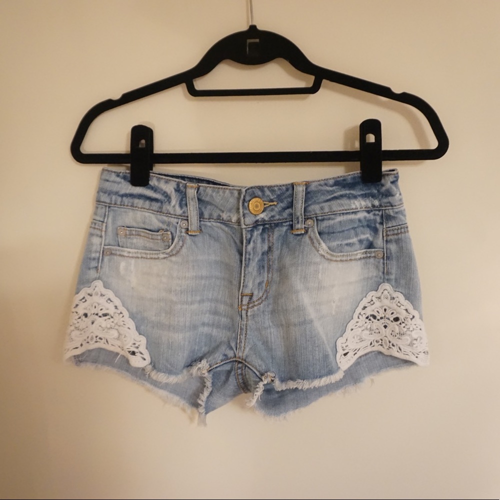 Light Wash Denim Shorts