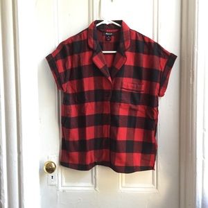 Madewell flannel pajama shirt buffalo plaid