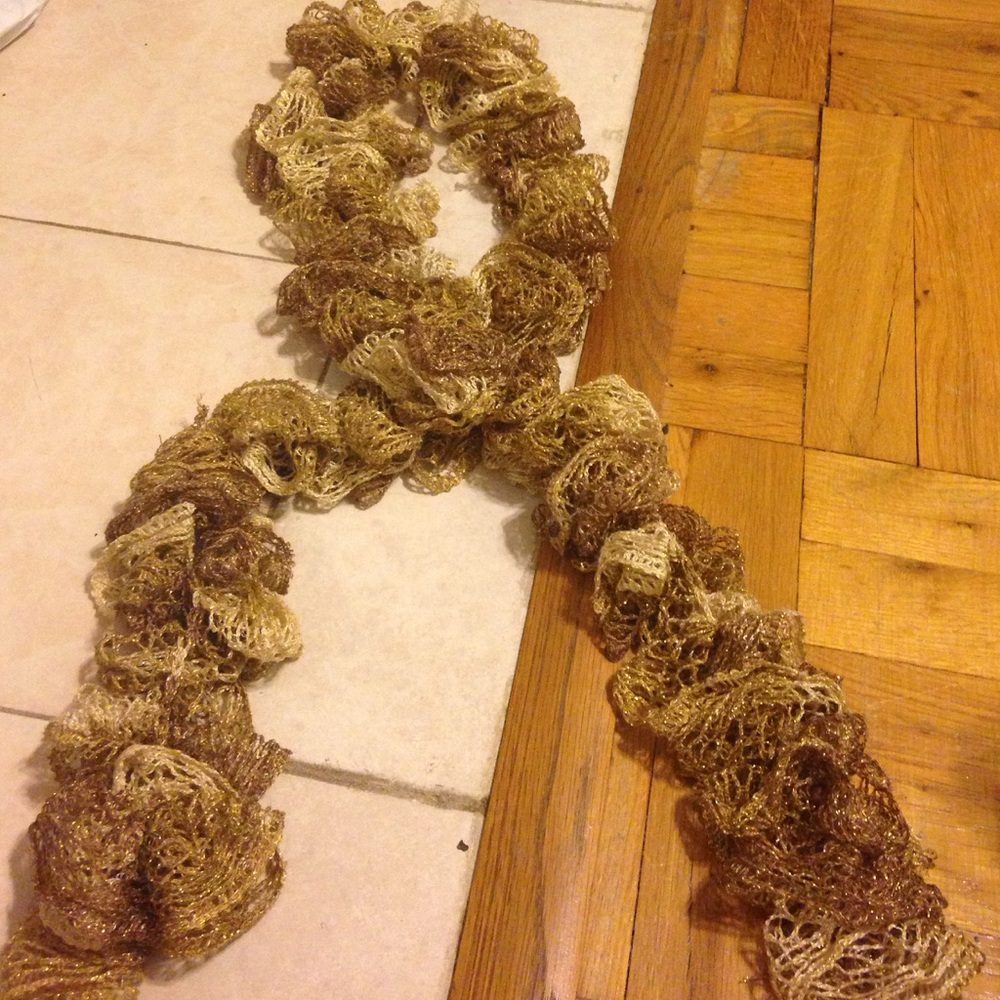 Ruffle scarf crocheted by seller!!