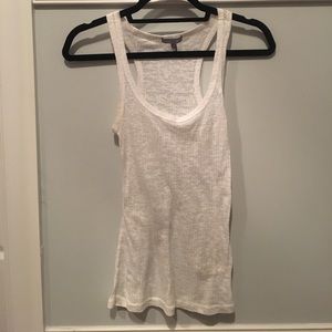 Delia's white translucent racer back tank top