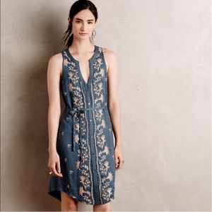 Anthropologie Embroidered Dress