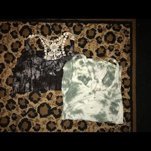 2 tie-dye tanks