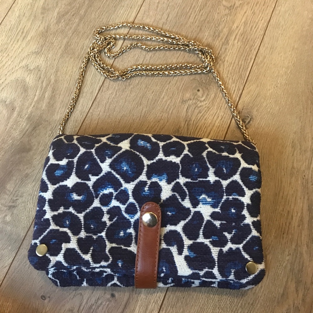 Never used leopard print cross body bag/clutch