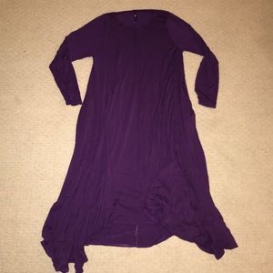 PURPLE SWING DRESS WITH POCKETS