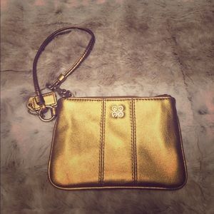 Gold Coach coin purse/wristlet! Never used!