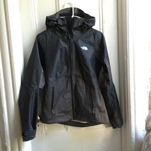 Gray north face rain shell