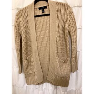 (SOLD ON MERC) Forever 21 Camel Knit Cardigan