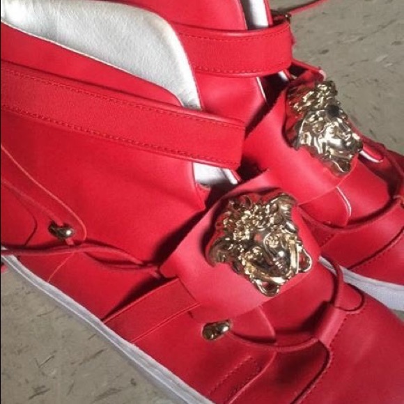 Red Versace high top, barely worn,size 46,U.S. 13, - Picture 3 of 6