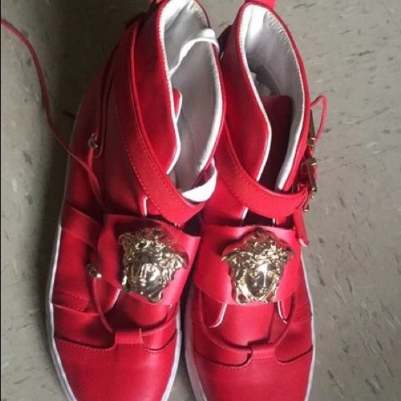 Red Versace high top, barely worn,size 46,U.S. 13, - Picture 6 of 6