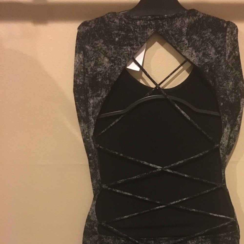 NWT Backless Acid Wash Bodycon Dress Size S