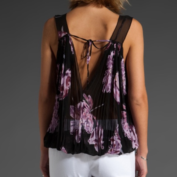 💜 Free People Pleated Band Bottom Top - Picture 2 of 8