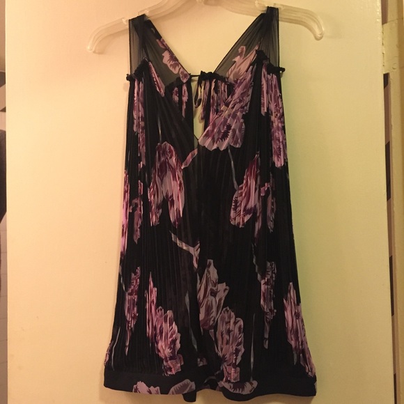 💜 Free People Pleated Band Bottom Top - Picture 4 of 8