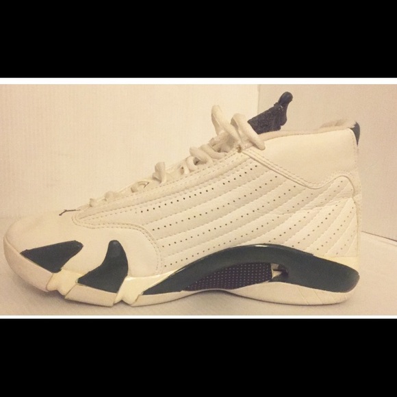 Jordan Retro XIV 14 White Forest Green Women Sz 7 - Picture 2 of 5