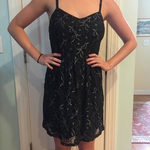 Black shimmery dress