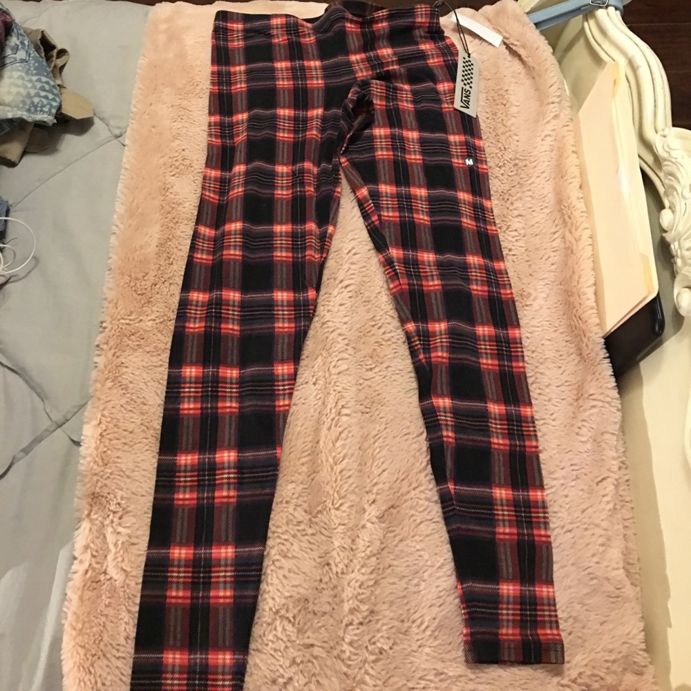 Vans plaid leggings (new never worn)