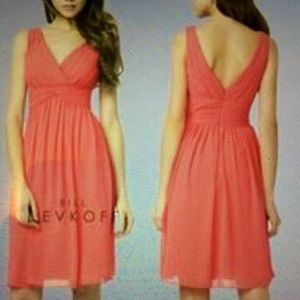 Coral chiffon dress