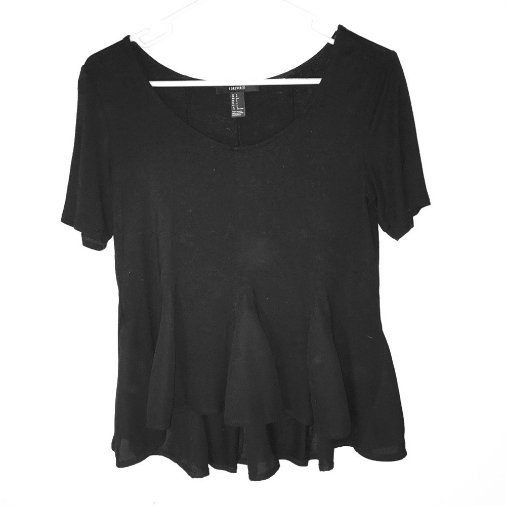 Black flowy top