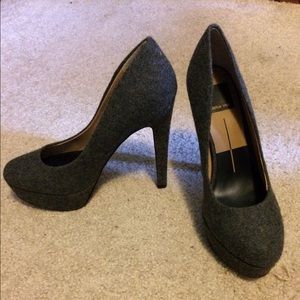 Grey high heels