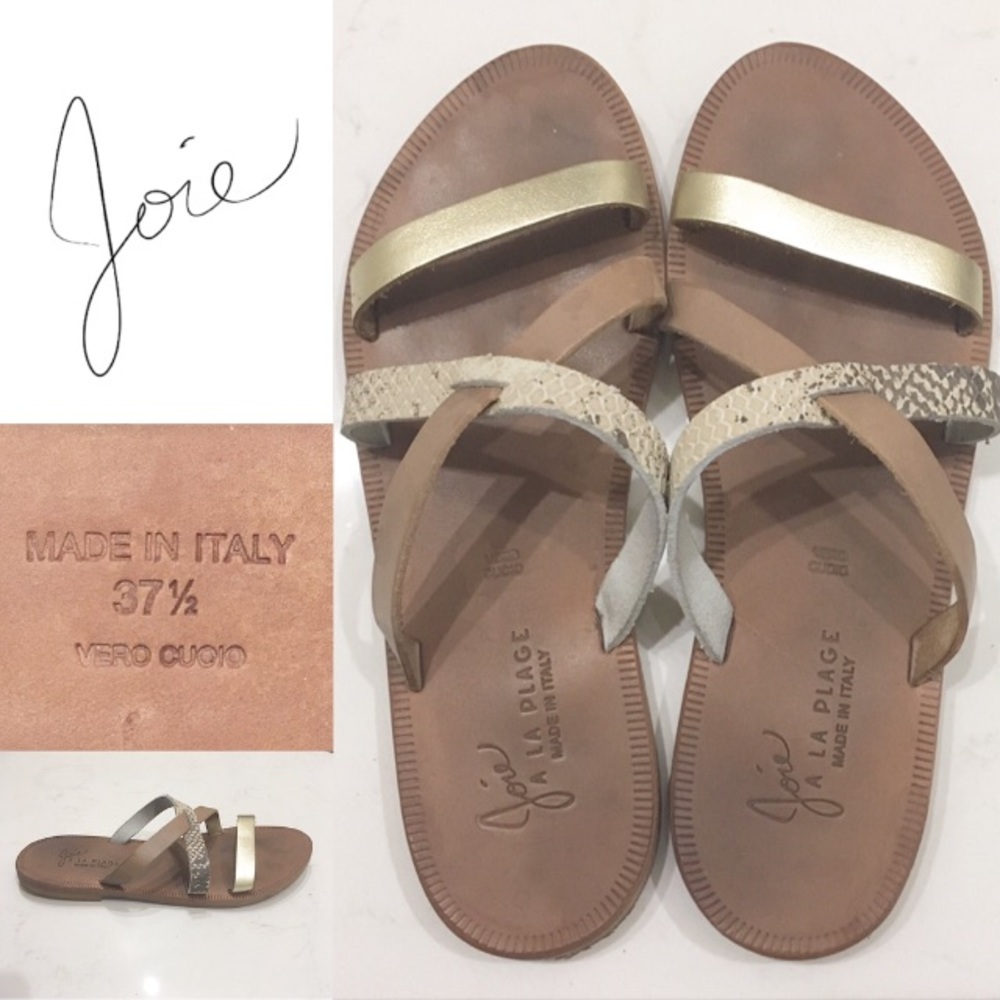 JOIE ITALIAN TAN LEATHER SANDALS. FIT SIZE 37