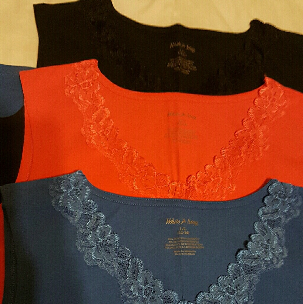 3 Lace Neck Tanks