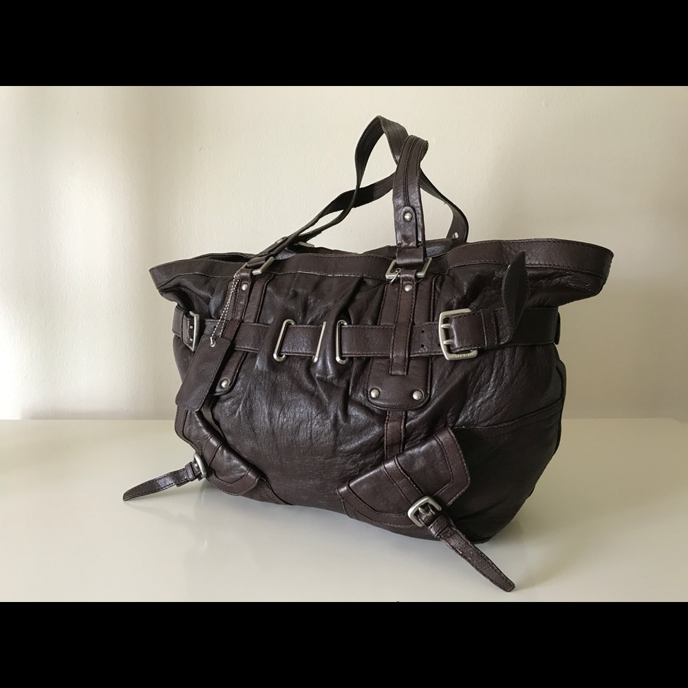 DKNY soft leather buckle tote