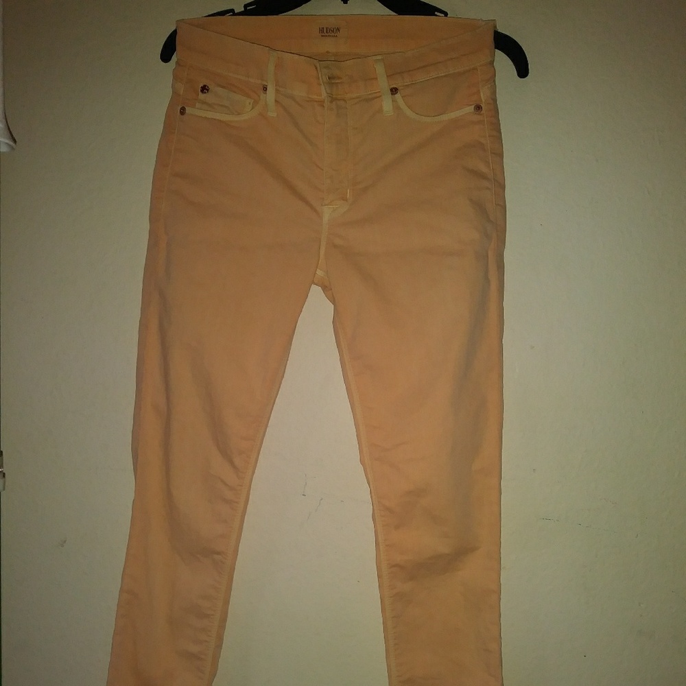 Hudson Nico skinny slim peach jeans