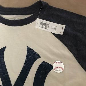 Boys NY Yankee knit top