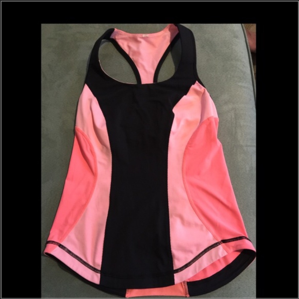 Lululemon razor back tank two tone peach