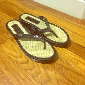 Coach wedge flip flop