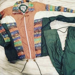 Vintage tracksuit 80s party women jogging