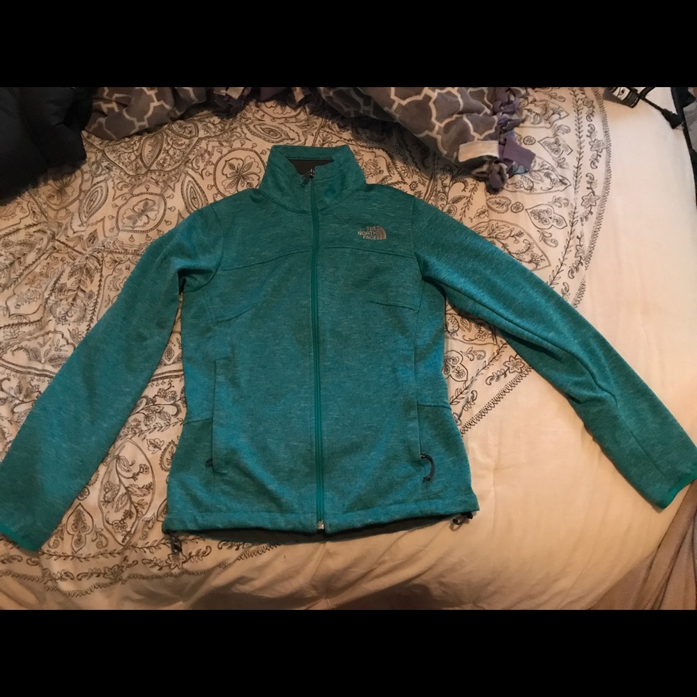Teal North Face Soft Shell Jacket