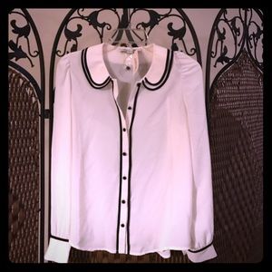 Black and white blouse