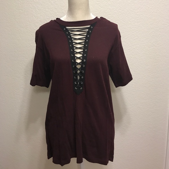 Forever 21 Tops - Lace up tee