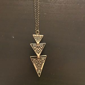 Gold triangle necklace