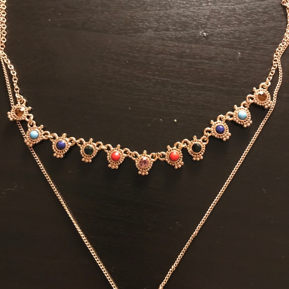 Colorful layered necklace