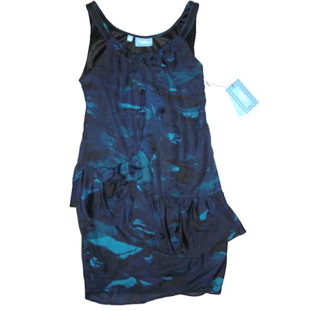 Simply Vera Navy Blue Dress with Ruffles Size 8