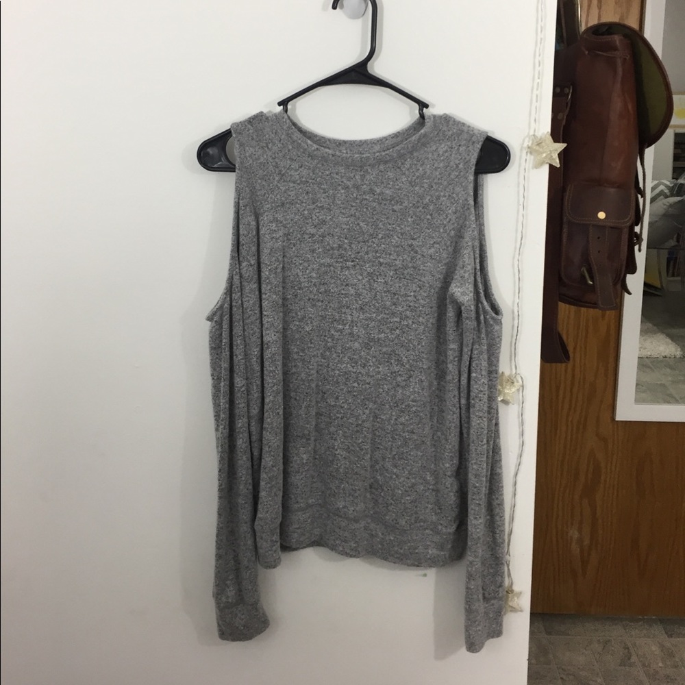Cold shoulder sweater