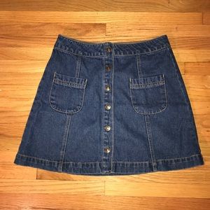 Denim button up skirt