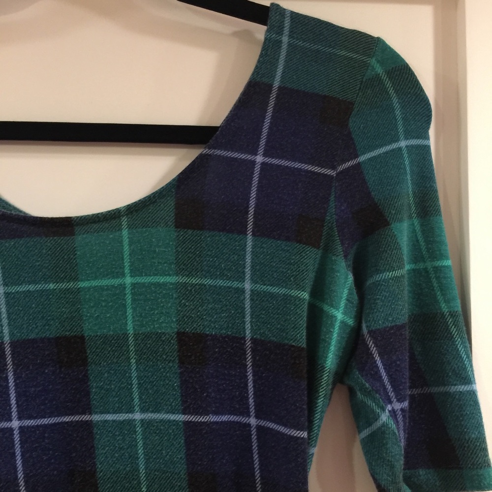 Vintage tartan plaid top