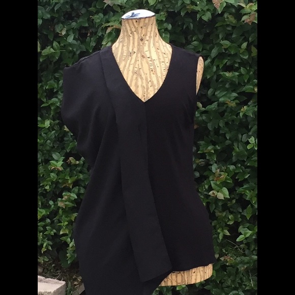 Zara Tops - Zara Asymmetrical  Black Blouse