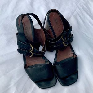 Rachel Comey low heeled black leather Sandals