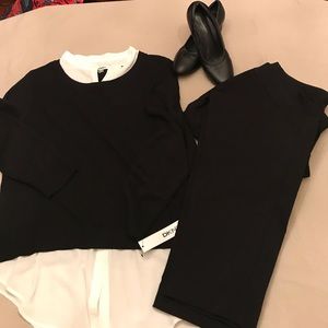 DKNY layered sweater