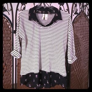 Business casual stripe shirt
