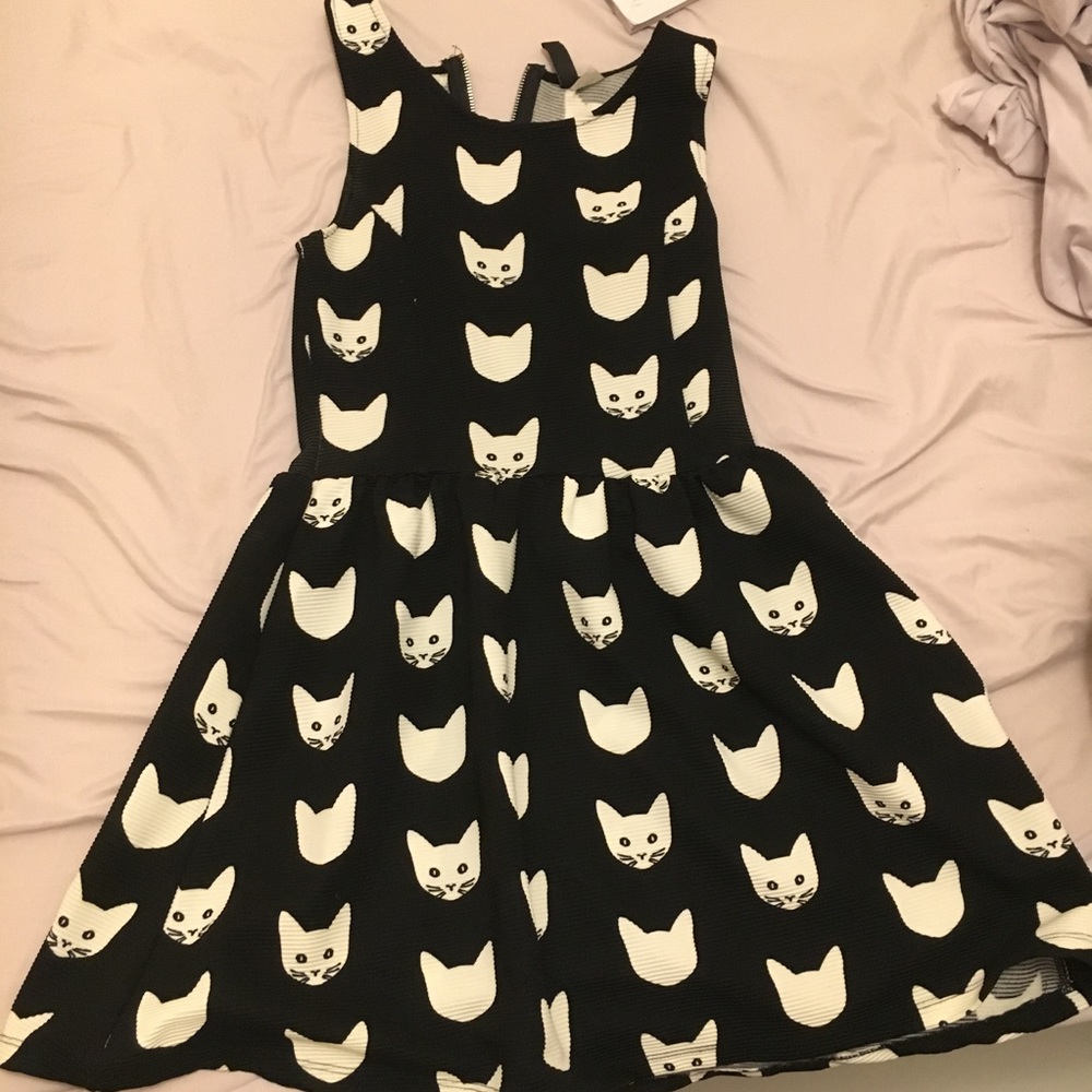 Cat print dress