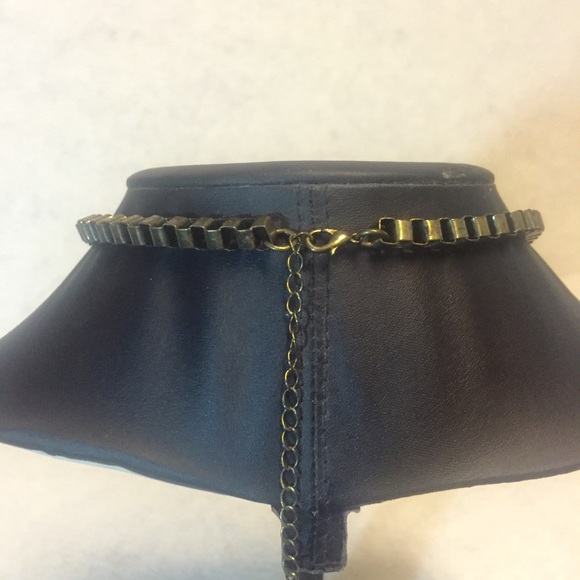 Turquoise and Rhinestone Statement Necklace - Picture 4 of 5