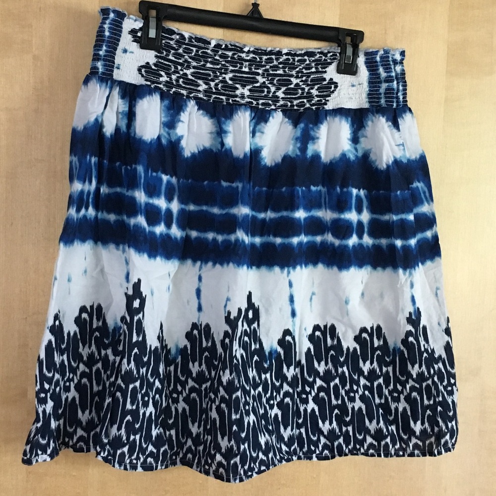 Fashion Bug Blue Tie Dye Lined Skirt
