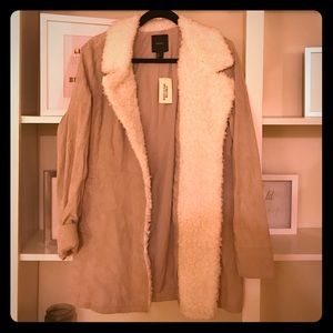 Long line Coat - Faux Fur Collar